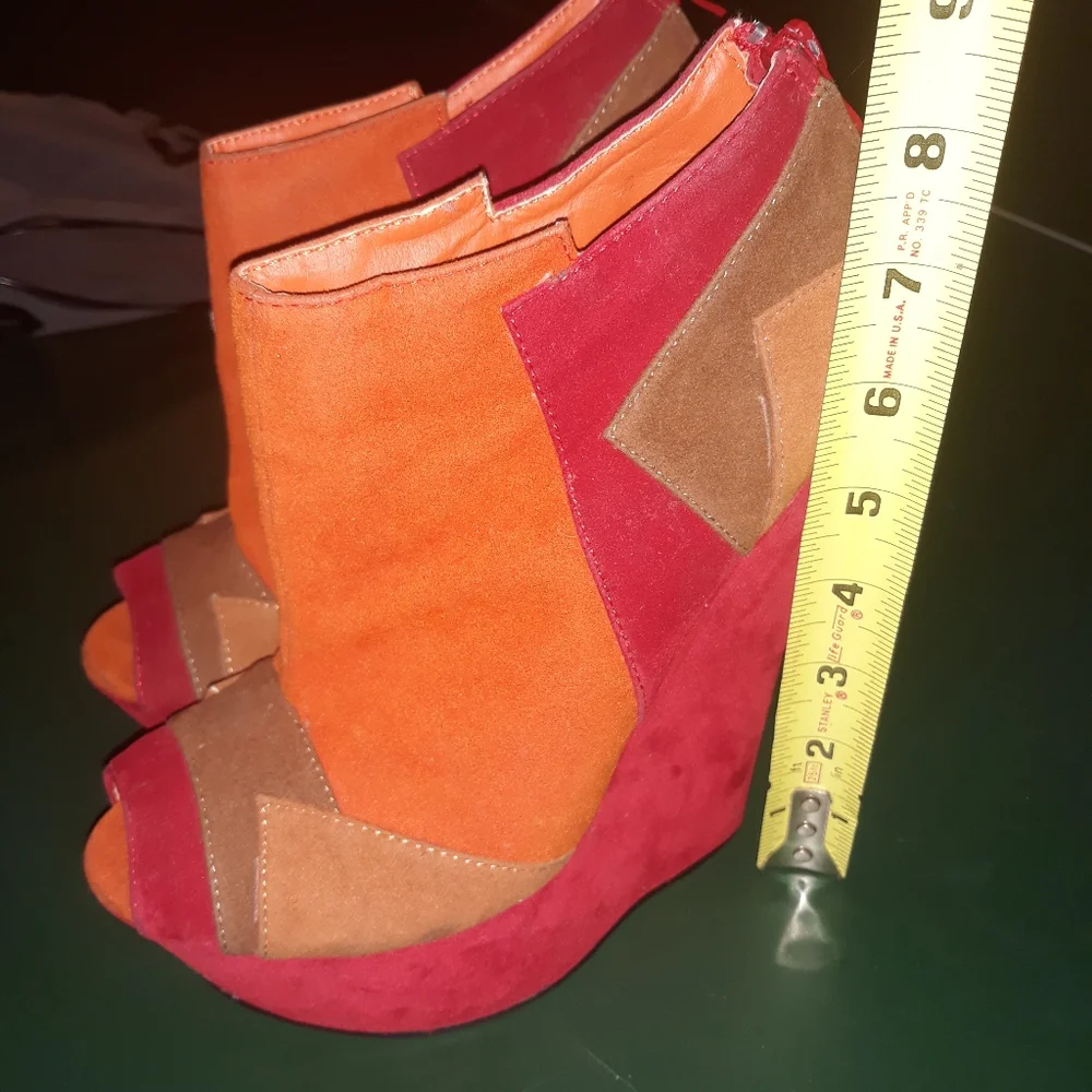 Women’s Wedges bootie heels colorful party romantic event date shoes travel work